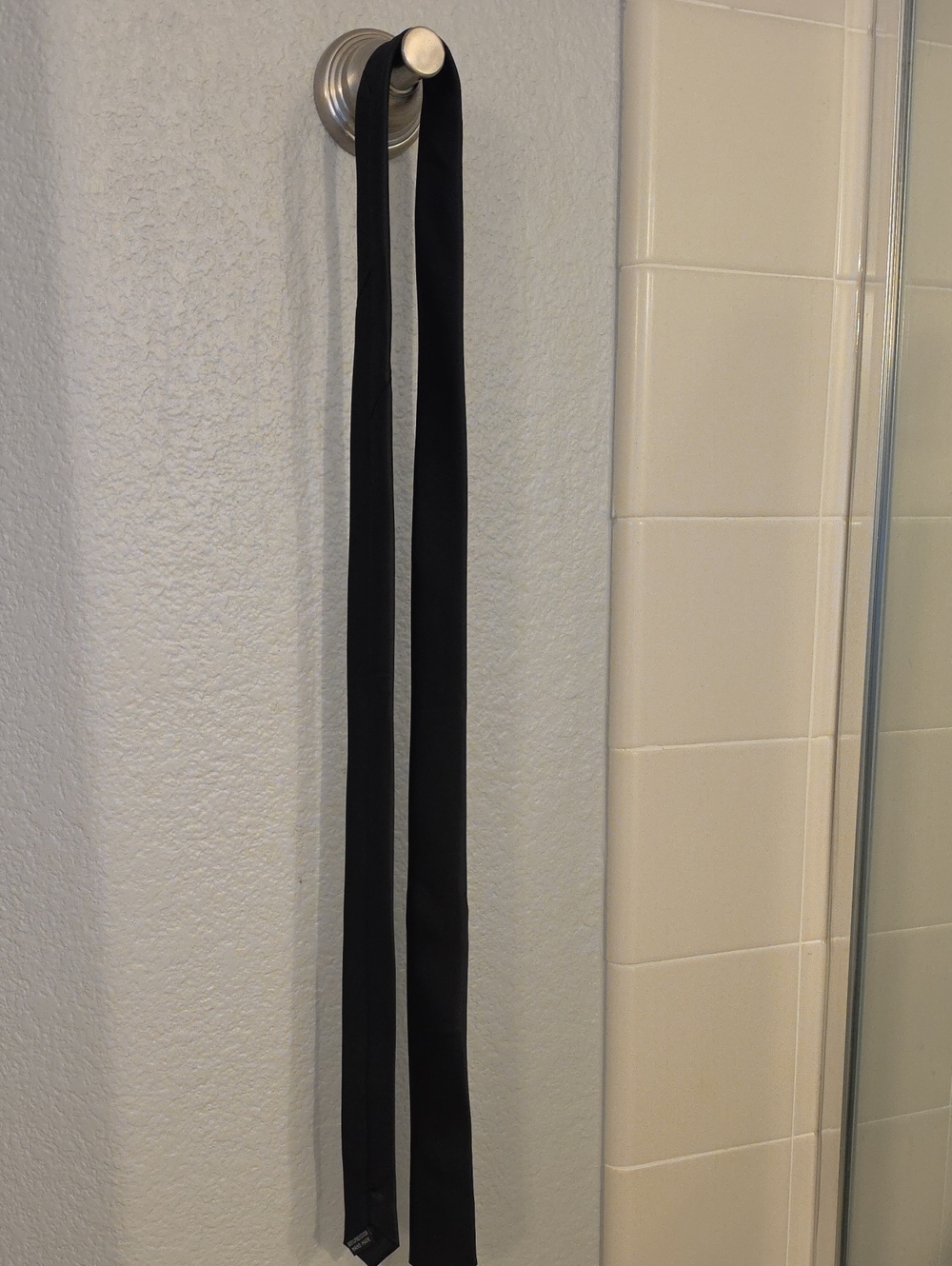 Black Bath Strap Towel Tie - Unbranded